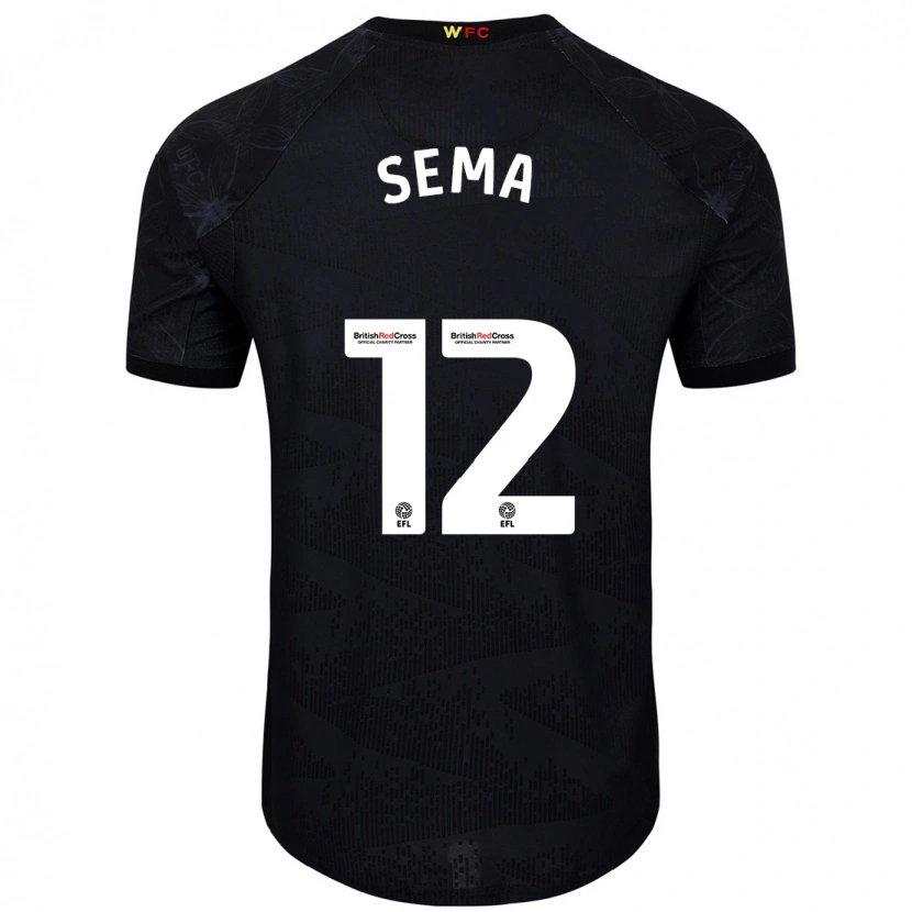 Danxen Niño Camiseta Ken Sema #12 Negro Blanco 2ª Equipación 2024/25 La Camisa México