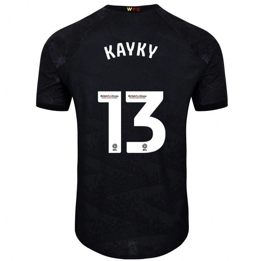 Danxen Niño Camiseta Kayky Almeida #13 Negro Blanco 2ª Equipación 2024/25 La Camisa México