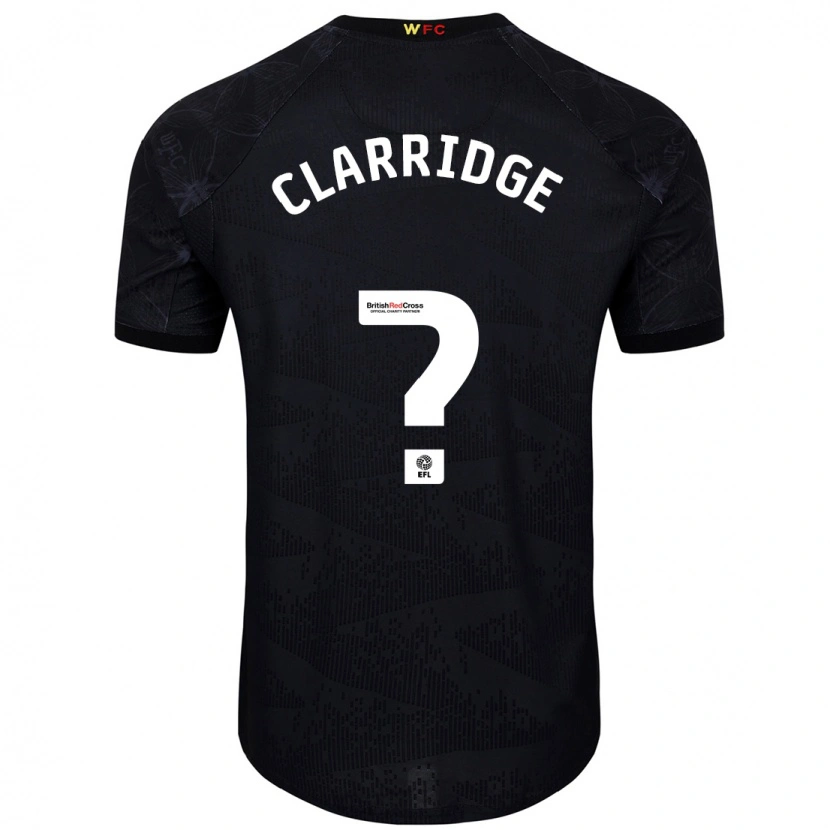 Danxen Niño Camiseta James Clarridge #0 Negro Blanco 2ª Equipación 2024/25 La Camisa México