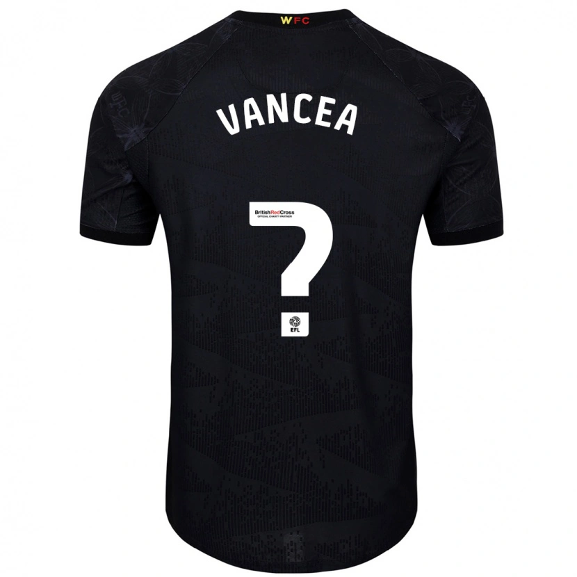 Danxen Niño Camiseta Raul Vancea #0 Negro Blanco 2ª Equipación 2024/25 La Camisa México