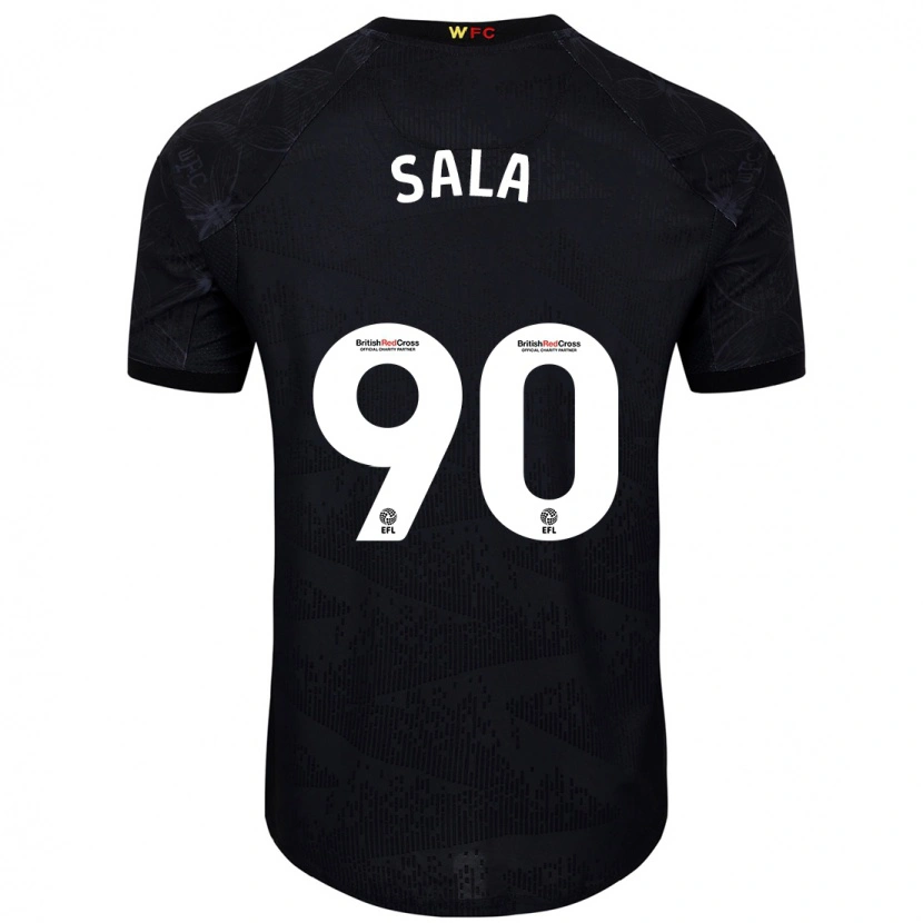 Danxen Niño Camiseta Joel Sala #90 Negro Blanco 2ª Equipación 2024/25 La Camisa México