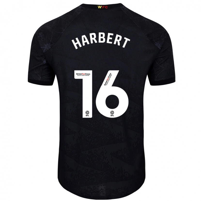 Danxen Niño Camiseta Laila Harbert #16 Negro Blanco 2ª Equipación 2024/25 La Camisa México