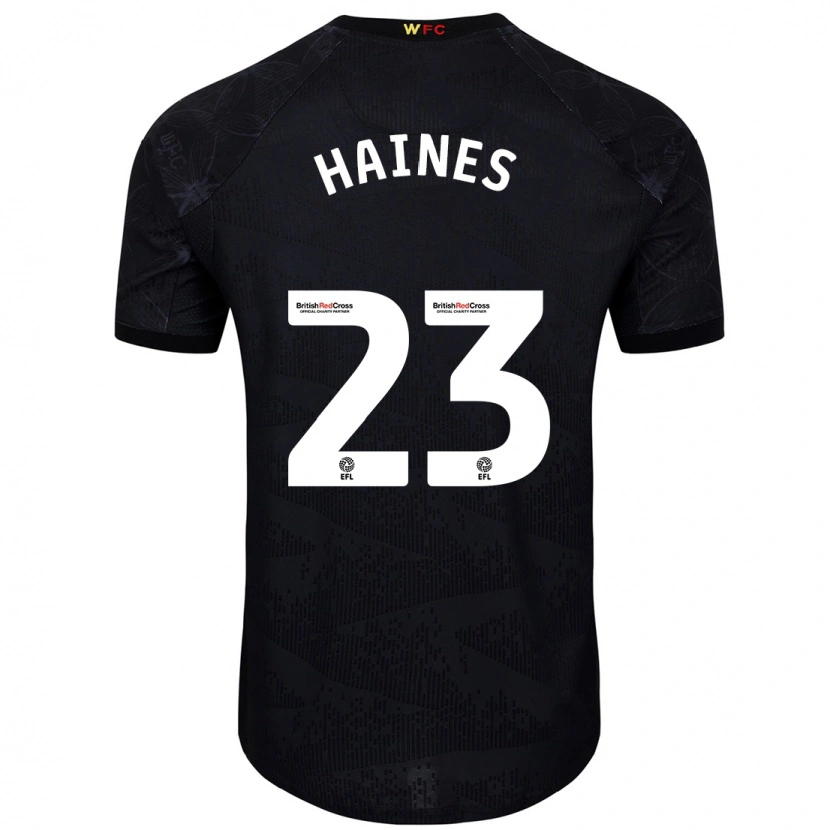 Danxen Niño Camiseta Coral-Jade Haines #23 Negro Blanco 2ª Equipación 2024/25 La Camisa México