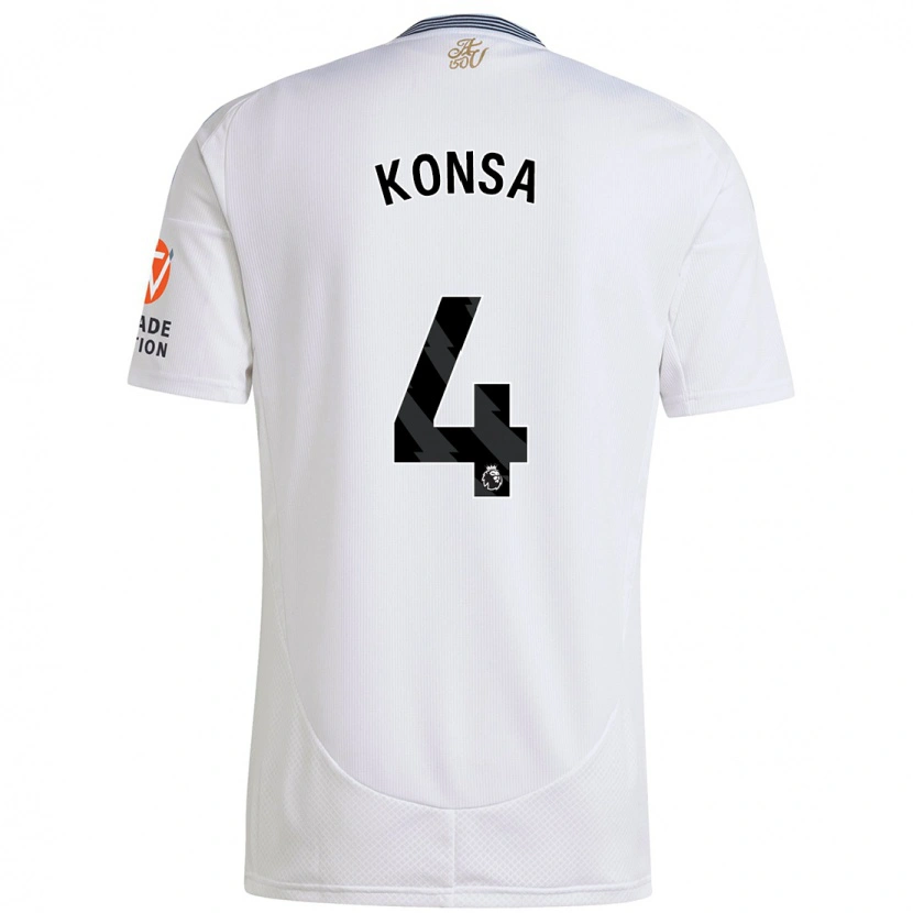 Danxen Niño Camiseta Ezri Konsa #4 Blanco 2ª Equipación 2024/25 La Camisa México