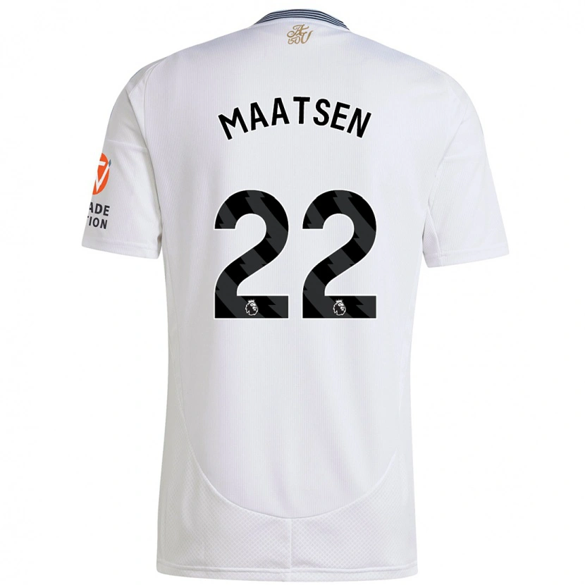 Danxen Niño Camiseta Ian Maatsen #22 Blanco 2ª Equipación 2024/25 La Camisa México