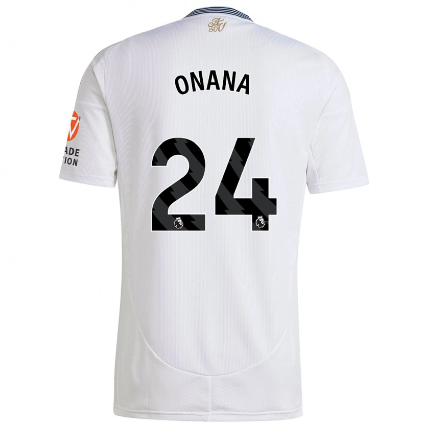 Danxen Niño Camiseta Amadou Onana #24 Blanco 2ª Equipación 2024/25 La Camisa México