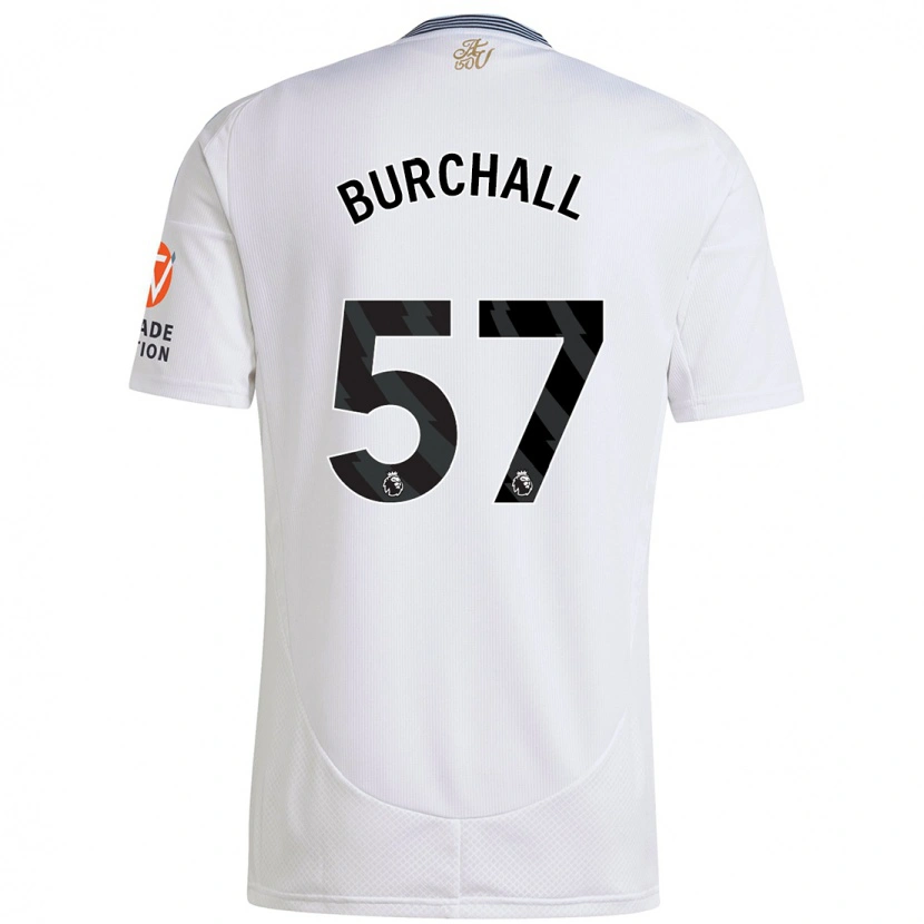 Danxen Niño Camiseta Ajani Burchall #57 Blanco 2ª Equipación 2024/25 La Camisa México