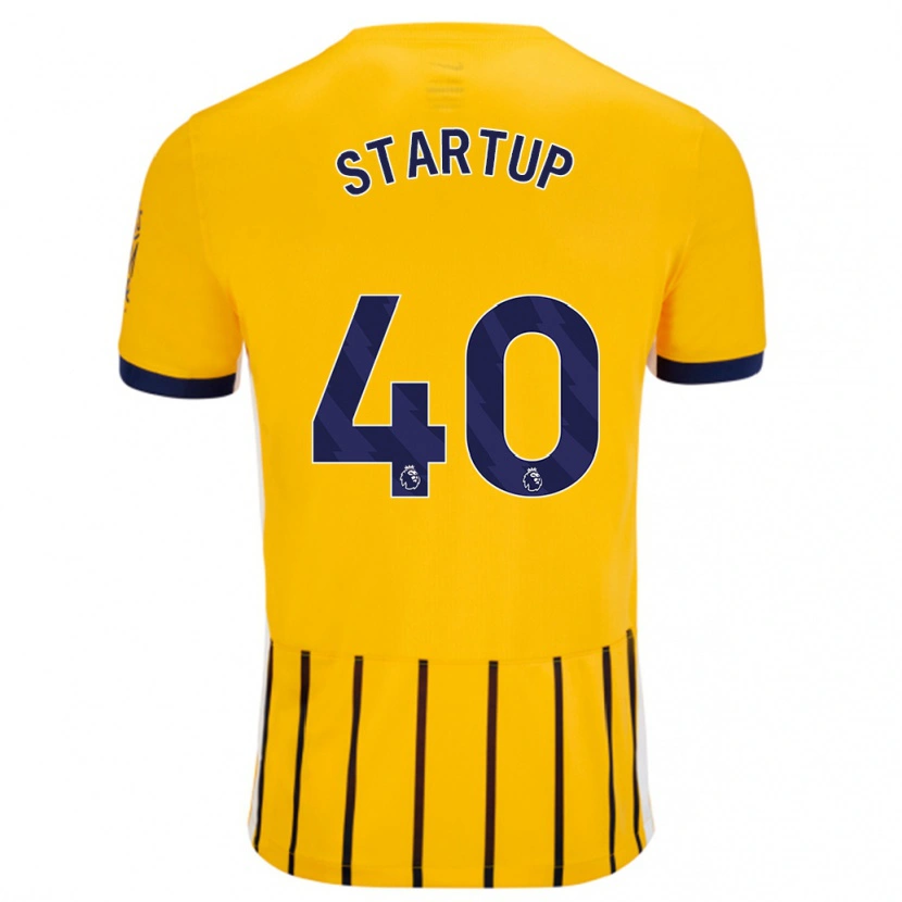 Danxen Niño Camiseta Katie Startup #40 Dorado Azul Rayas 2ª Equipación 2024/25 La Camisa México