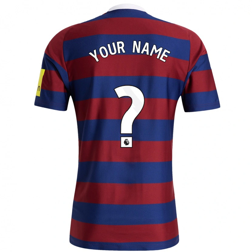 Danxen Niño Camiseta Su Nombre #0 Burdeos Azul Marino 2ª Equipación 2024/25 La Camisa México