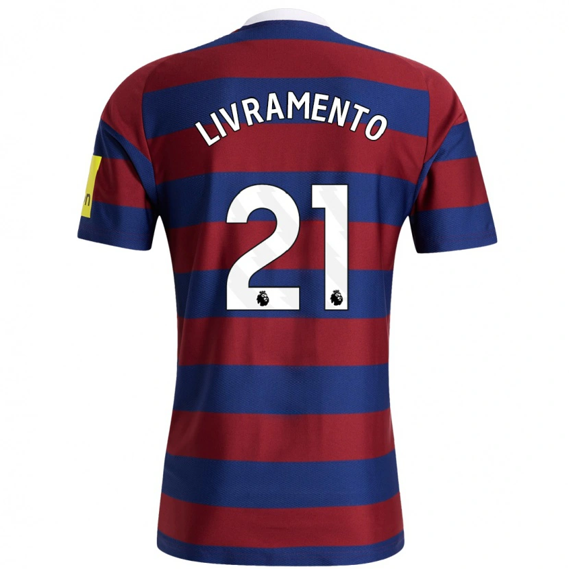 Danxen Niño Camiseta Tino Livramento #21 Burdeos Azul Marino 2ª Equipación 2024/25 La Camisa México