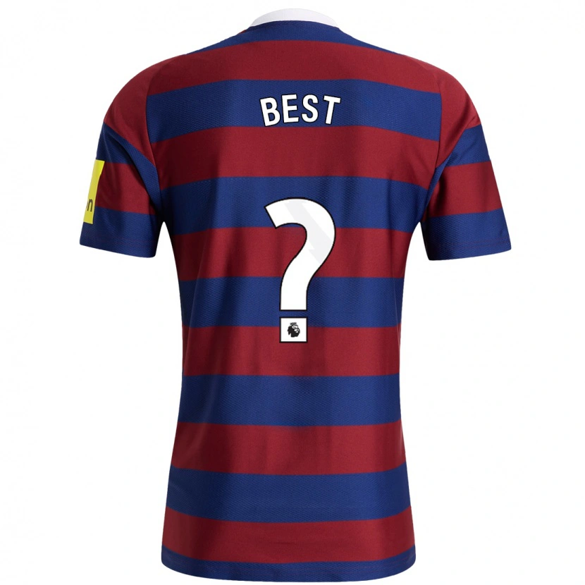 Danxen Niño Camiseta Oliver Best #0 Burdeos Azul Marino 2ª Equipación 2024/25 La Camisa México