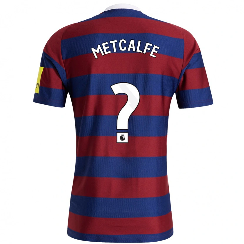 Danxen Niño Camiseta Craig Metcalfe #0 Burdeos Azul Marino 2ª Equipación 2024/25 La Camisa México