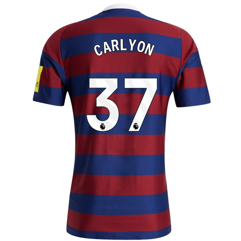 Danxen Niño Camiseta Nathan Carlyon #37 Burdeos Azul Marino 2ª Equipación 2024/25 La Camisa México