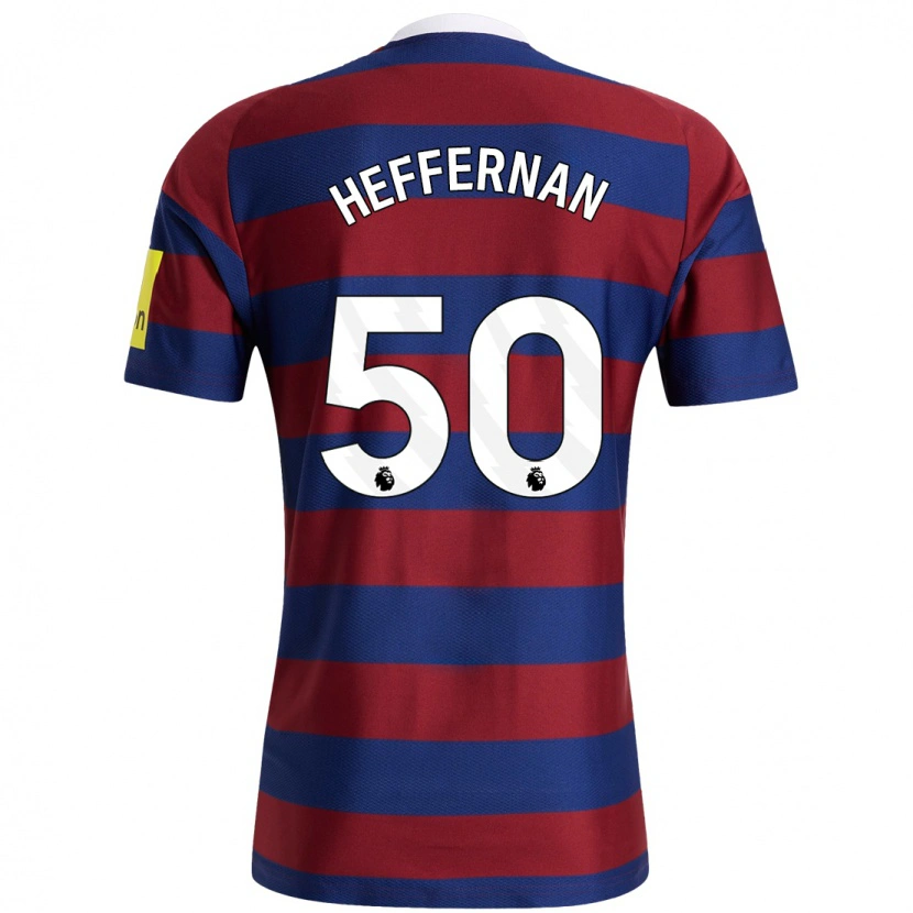Danxen Niño Camiseta Cathal Heffernan #50 Burdeos Azul Marino 2ª Equipación 2024/25 La Camisa México