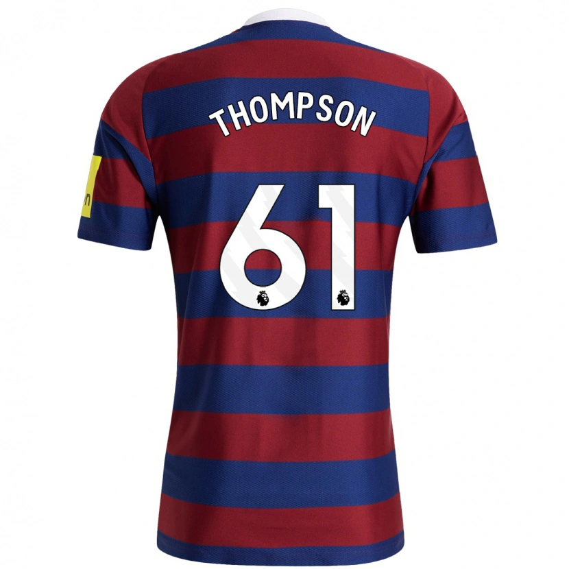Danxen Niño Camiseta Max Thompson #61 Burdeos Azul Marino 2ª Equipación 2024/25 La Camisa México