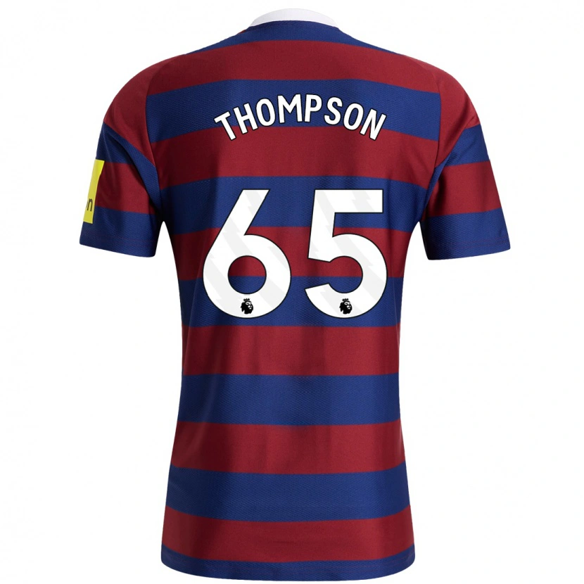 Danxen Niño Camiseta Ciaran Thompson #65 Burdeos Azul Marino 2ª Equipación 2024/25 La Camisa México