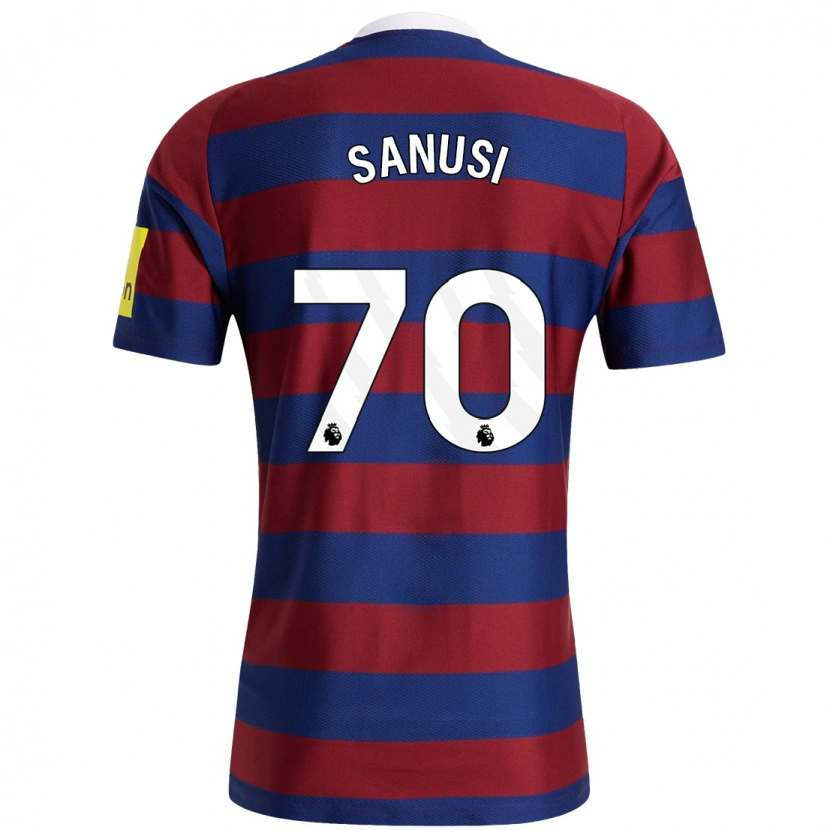 Danxen Niño Camiseta Trevan Sanusi #70 Burdeos Azul Marino 2ª Equipación 2024/25 La Camisa México