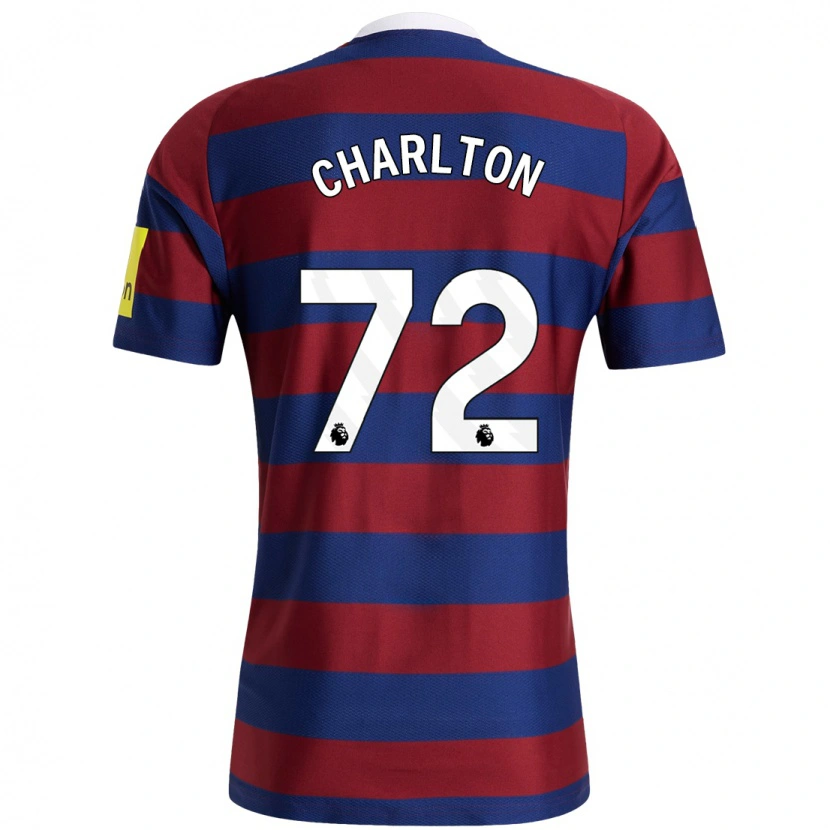 Danxen Niño Camiseta Dylan Charlton #72 Burdeos Azul Marino 2ª Equipación 2024/25 La Camisa México