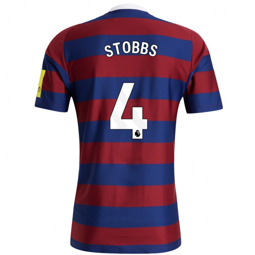 Danxen Niño Camiseta Amber-Keegan Stobbs #4 Burdeos Azul Marino 2ª Equipación 2024/25 La Camisa México