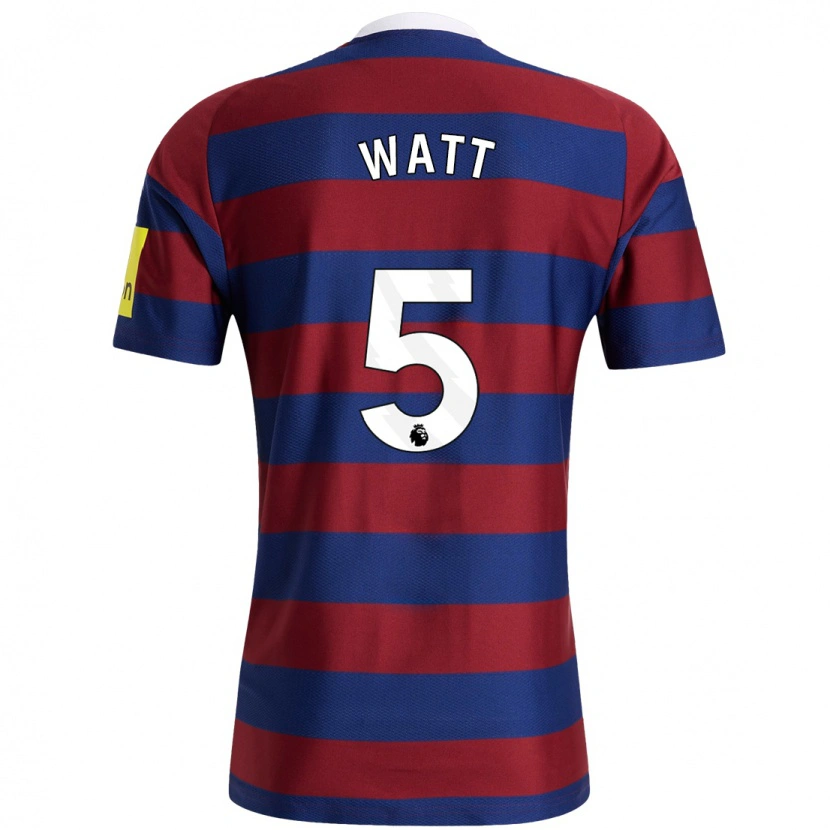 Danxen Niño Camiseta Olivia Watt #5 Burdeos Azul Marino 2ª Equipación 2024/25 La Camisa México