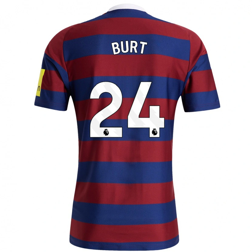Danxen Niño Camiseta Daisy Burt #24 Burdeos Azul Marino 2ª Equipación 2024/25 La Camisa México