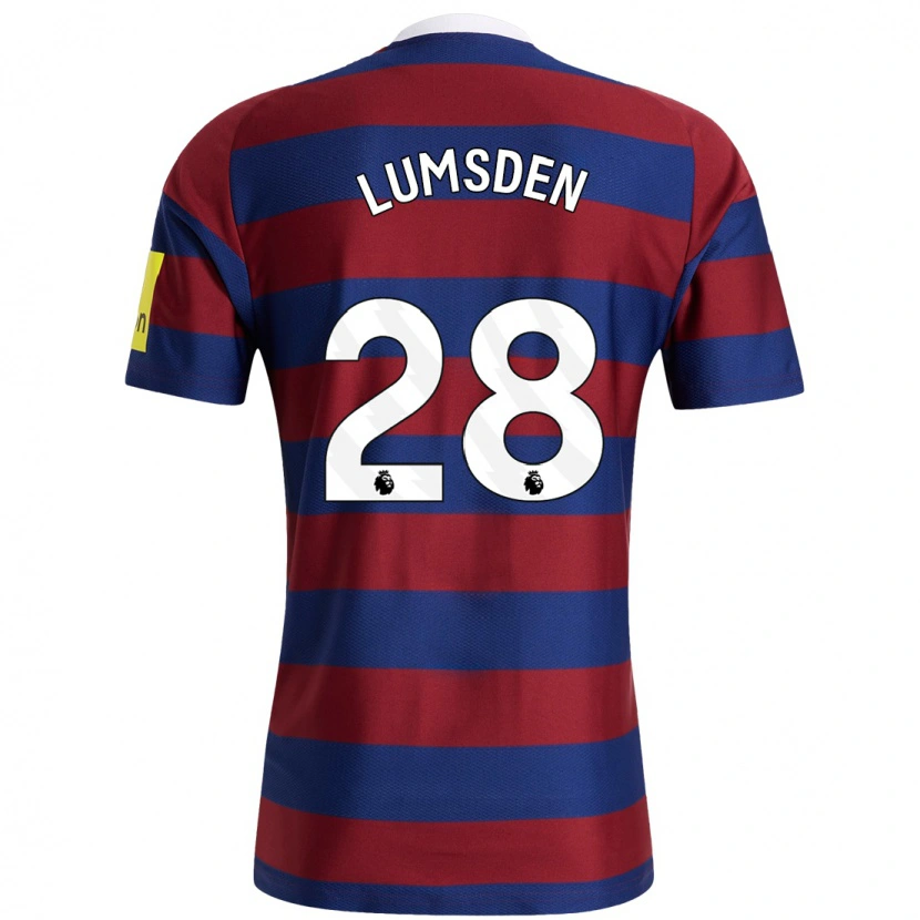Danxen Niño Camiseta Beth Lumsden #28 Burdeos Azul Marino 2ª Equipación 2024/25 La Camisa México