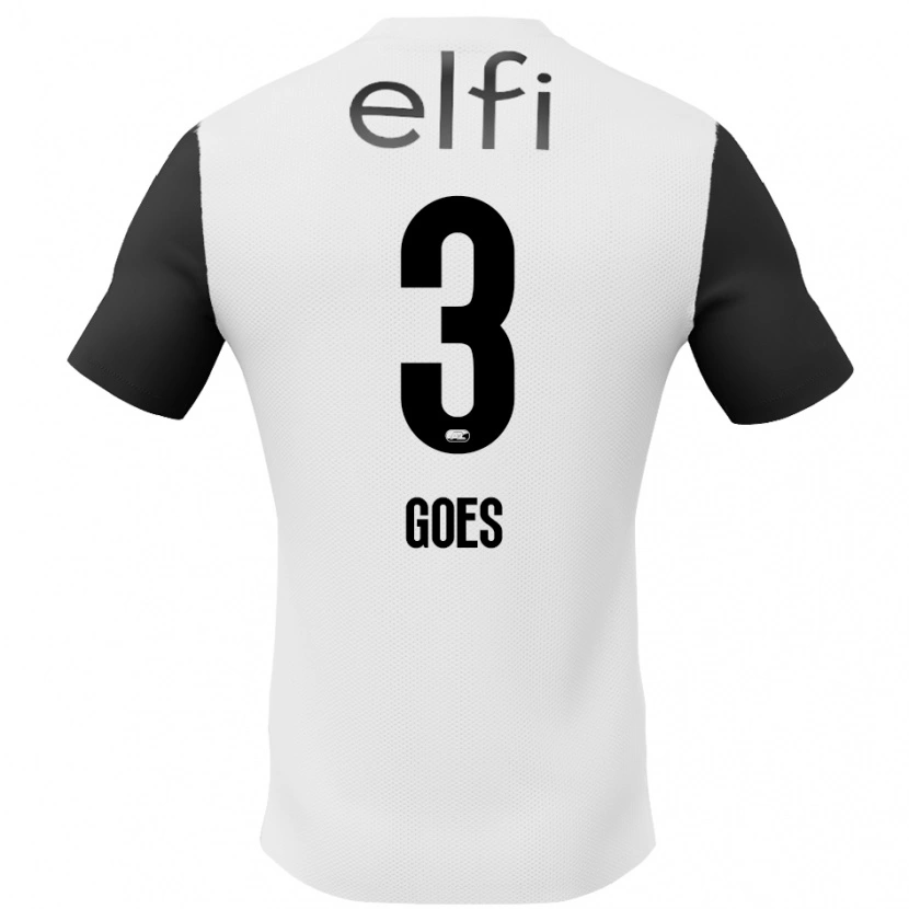 Danxen Niño Camiseta Wouter Goes #3 Blanco Negro 2ª Equipación 2024/25 La Camisa México