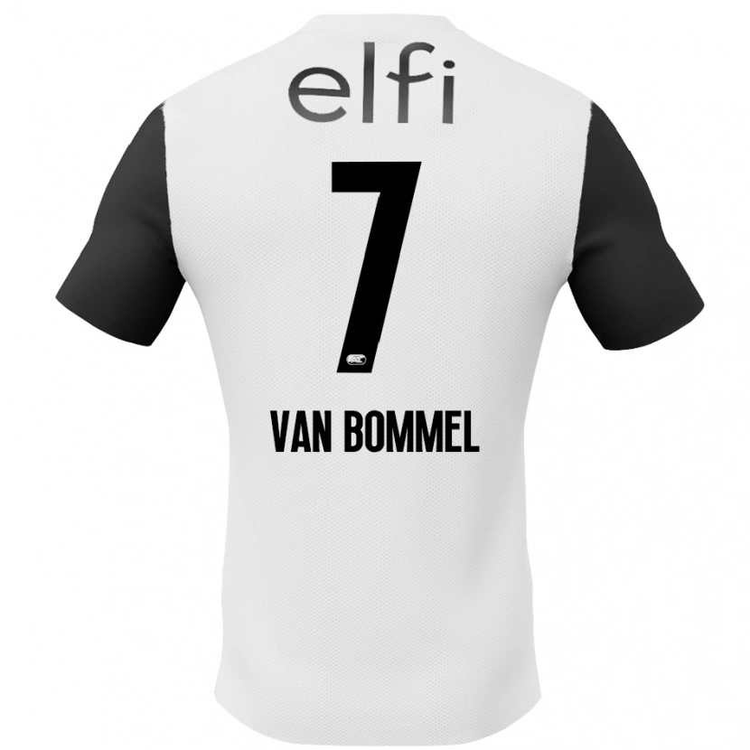 Danxen Niño Camiseta Ruben Van Bommel #7 Blanco Negro 2ª Equipación 2024/25 La Camisa México