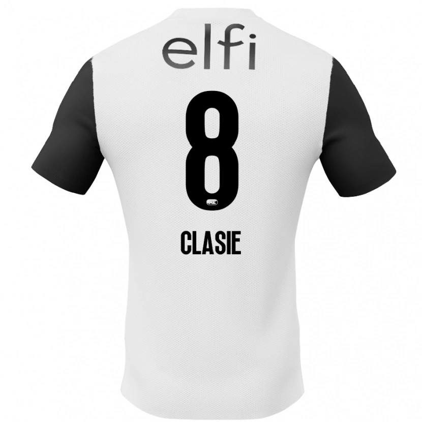Danxen Niño Camiseta Jordy Clasie #8 Blanco Negro 2ª Equipación 2024/25 La Camisa México