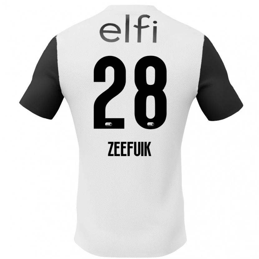 Danxen Niño Camiseta Lequincio Zeefuik #28 Blanco Negro 2ª Equipación 2024/25 La Camisa México