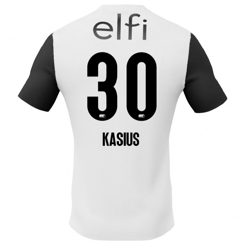 Danxen Niño Camiseta Denso Kasius #30 Blanco Negro 2ª Equipación 2024/25 La Camisa México