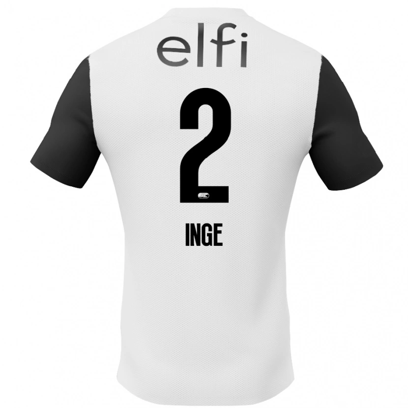 Danxen Niño Camiseta Kiani Inge #2 Blanco Negro 2ª Equipación 2024/25 La Camisa México