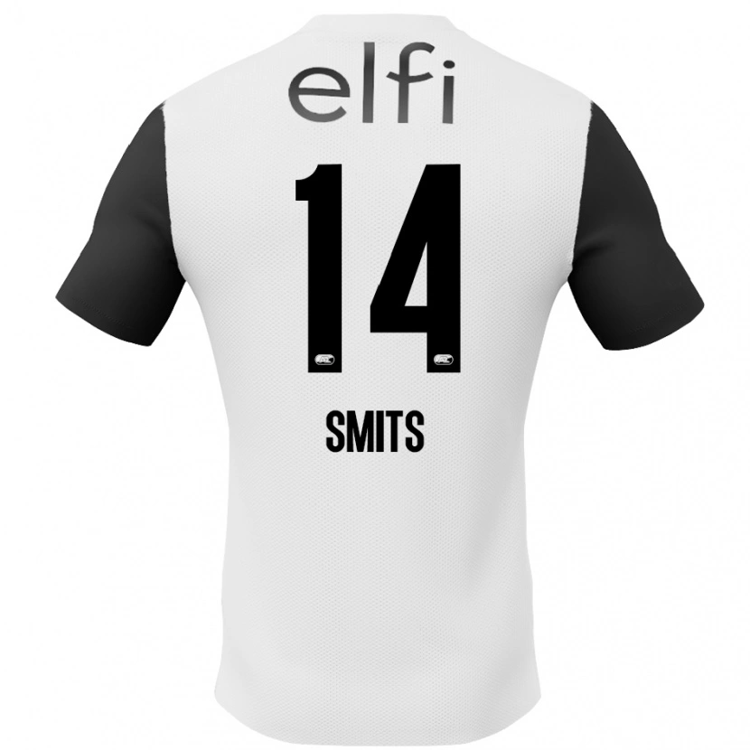 Danxen Niño Camiseta Anthony Smits #14 Blanco Negro 2ª Equipación 2024/25 La Camisa México