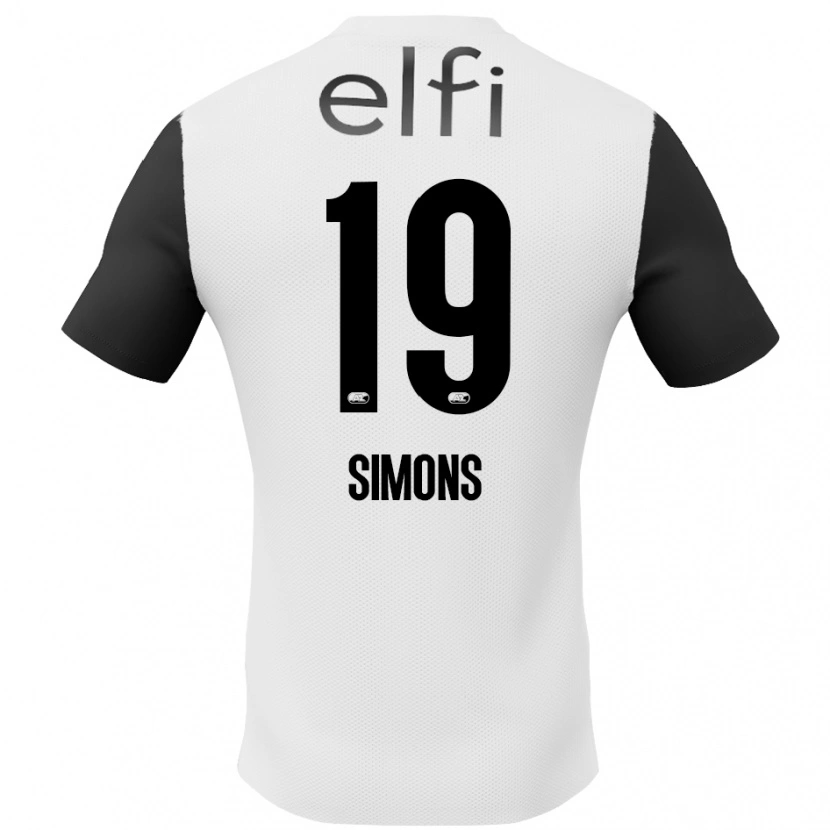 Danxen Niño Camiseta Saviola Simons #19 Blanco Negro 2ª Equipación 2024/25 La Camisa México
