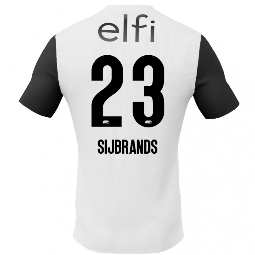 Danxen Niño Camiseta Julian Sijbrands #23 Blanco Negro 2ª Equipación 2024/25 La Camisa México