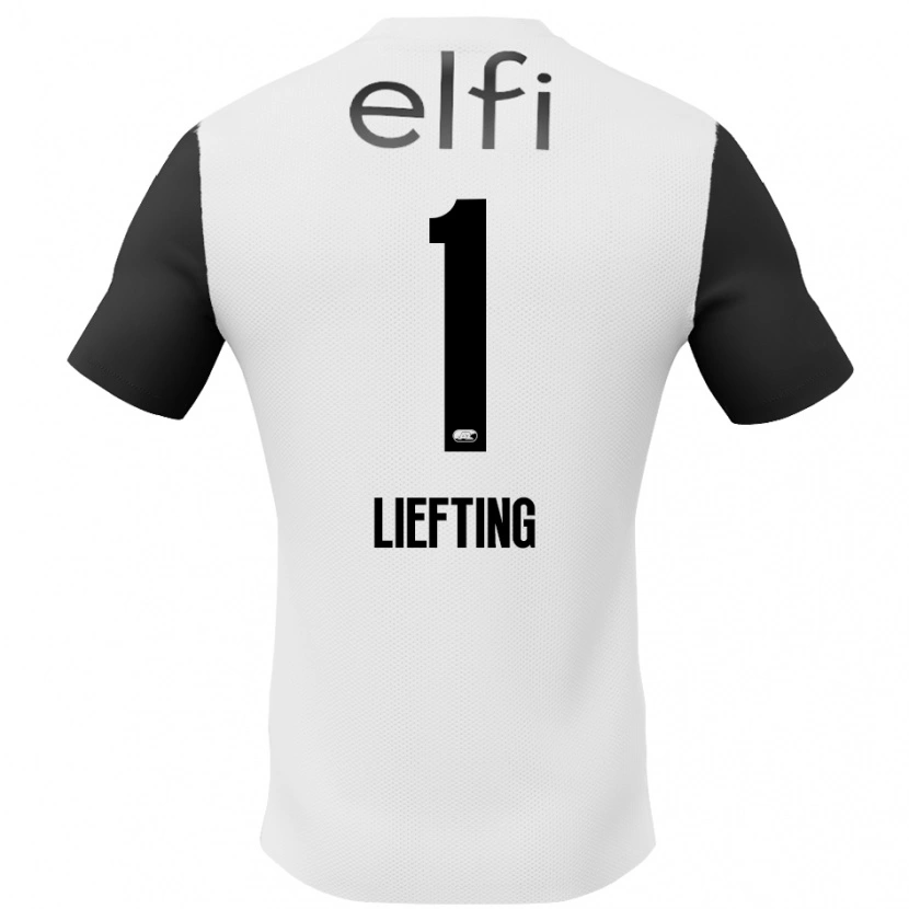 Danxen Niño Camiseta Femke Liefting #1 Blanco Negro 2ª Equipación 2024/25 La Camisa México
