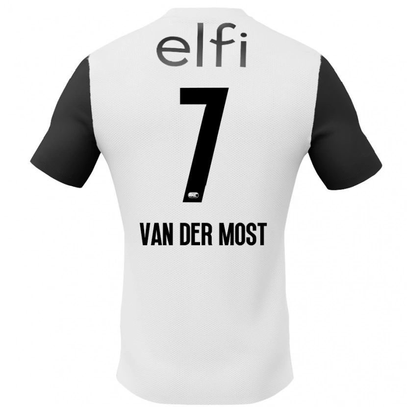 Danxen Niño Camiseta Veerle Van Der Most #7 Blanco Negro 2ª Equipación 2024/25 La Camisa México