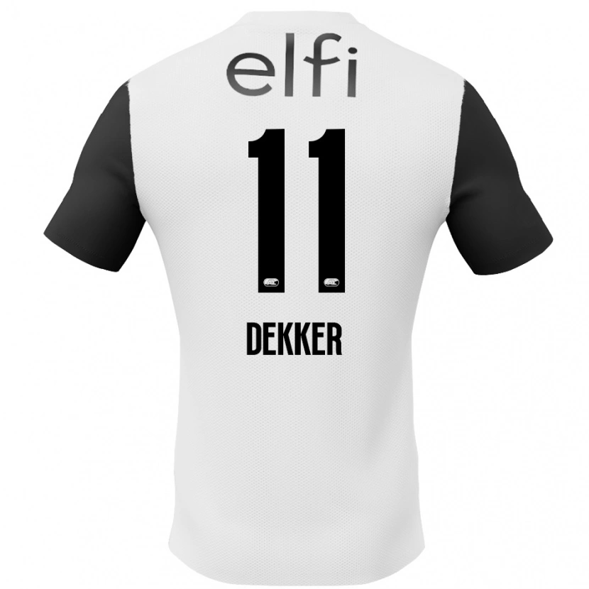 Danxen Niño Camiseta Isabella Dekker #11 Blanco Negro 2ª Equipación 2024/25 La Camisa México