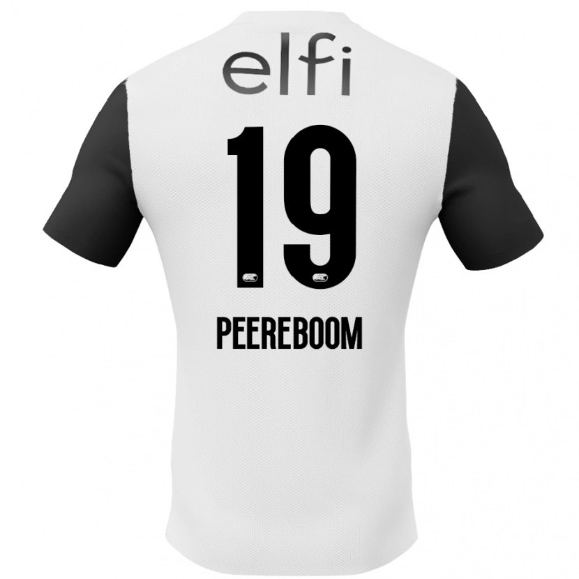 Danxen Niño Camiseta Sanne Peereboom #19 Blanco Negro 2ª Equipación 2024/25 La Camisa México