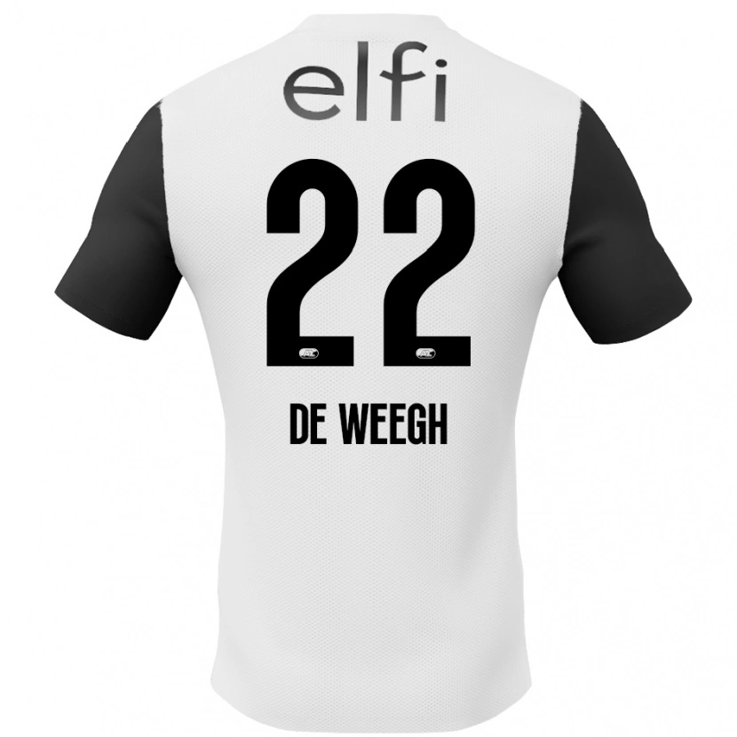 Danxen Niño Camiseta Bo Op De Weegh #22 Blanco Negro 2ª Equipación 2024/25 La Camisa México