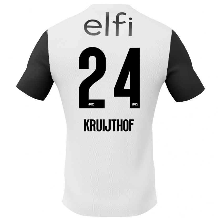 Danxen Niño Camiseta Annemiek Kruijthof #24 Blanco Negro 2ª Equipación 2024/25 La Camisa México
