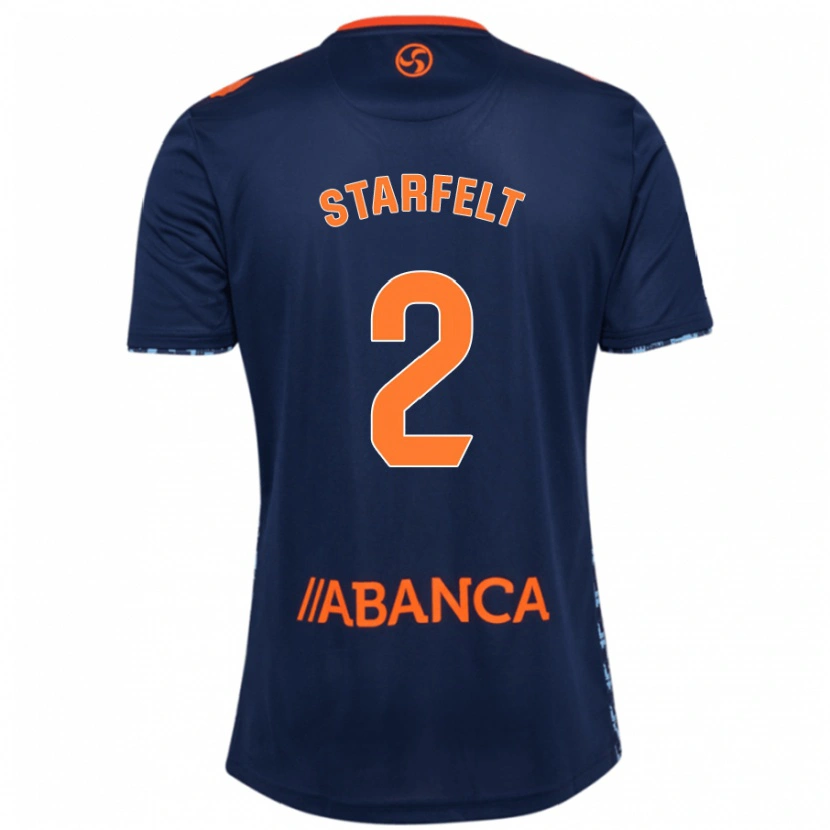 Danxen Niño Camiseta Carl Starfelt #2 Azul Marino 2ª Equipación 2024/25 La Camisa México