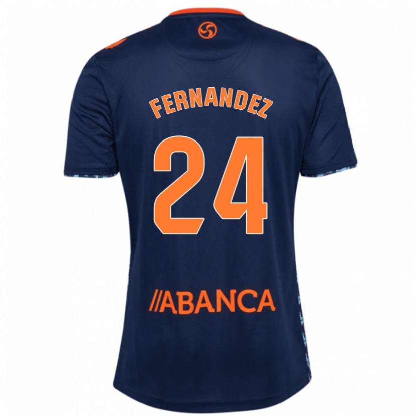 Danxen Niño Camiseta César Fernández #24 Azul Marino 2ª Equipación 2024/25 La Camisa México