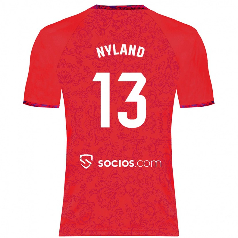 Danxen Niño Camiseta Ørjan Nyland #13 Rojo 2ª Equipación 2024/25 La Camisa México