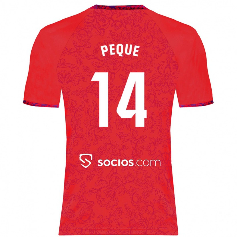 Danxen Niño Camiseta Peque Fernández #14 Rojo 2ª Equipación 2024/25 La Camisa México