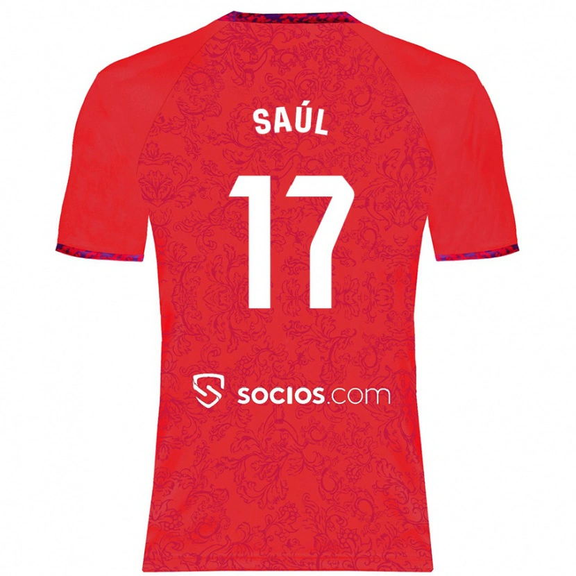 Danxen Niño Camiseta Saúl Ñíguez #17 Rojo 2ª Equipación 2024/25 La Camisa México