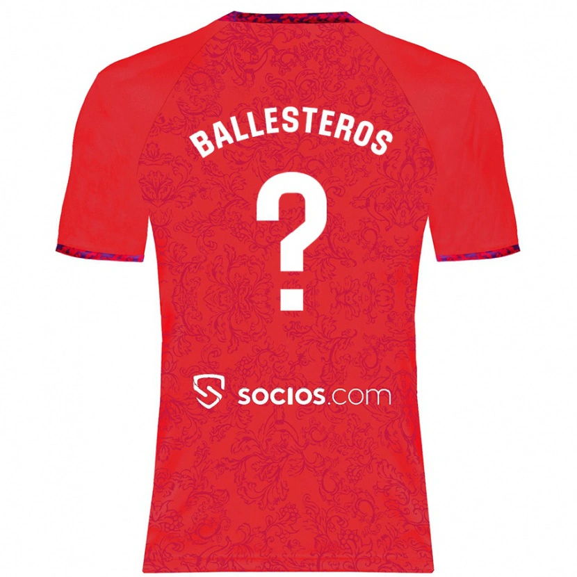 Danxen Niño Camiseta Gonzalo Ballesteros #0 Rojo 2ª Equipación 2024/25 La Camisa México