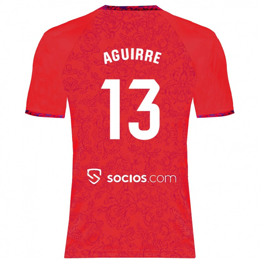 Danxen Niño Camiseta Yolanda Aguirre #13 Rojo 2ª Equipación 2024/25 La Camisa México