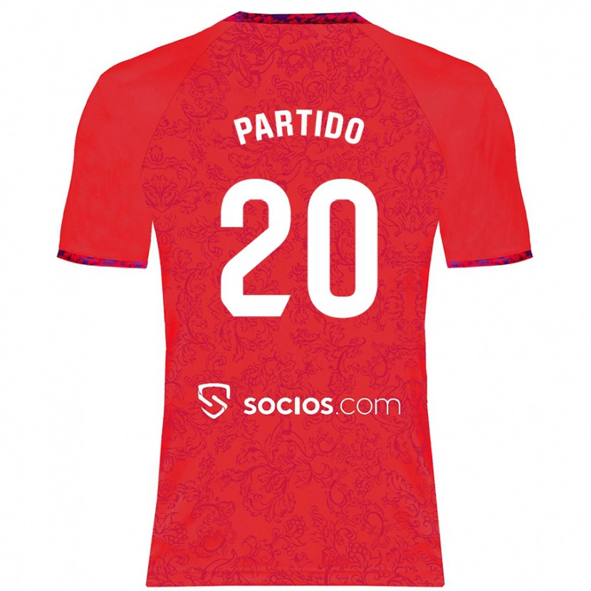 Danxen Niño Camiseta Paula Partido #20 Rojo 2ª Equipación 2024/25 La Camisa México