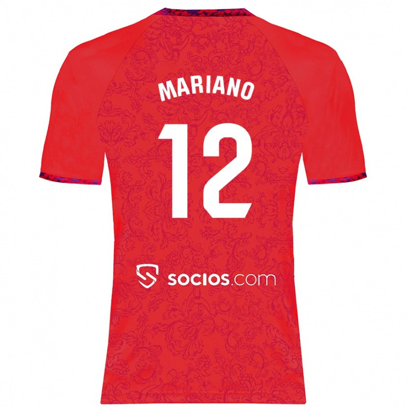 Danxen Niño Camiseta Mariano Díaz #12 Rojo 2ª Equipación 2024/25 La Camisa México